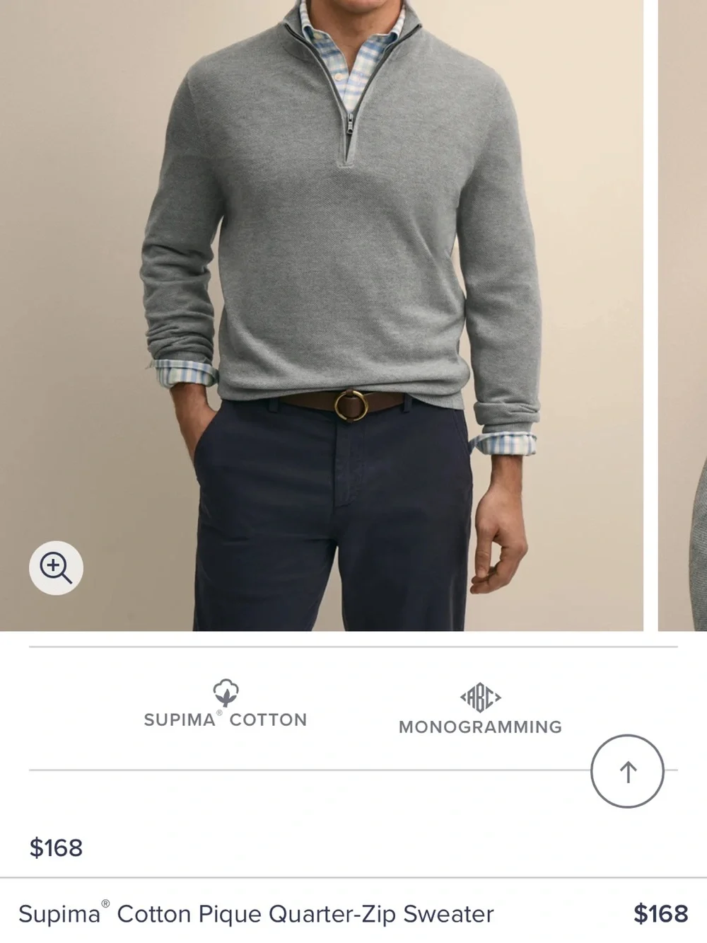 Men's brooks brothers Supima® Cotton Pique Quarter-Zip Sweater